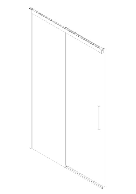 Двері в нішу Koer SR SD05-120x200-TR-01 прозоре скло Easy Clean 6мм, хром (KR5405)