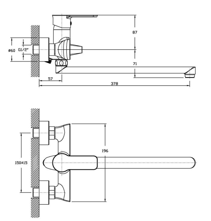 Змішувач для ванни Haiba HOUSTON 006 (HB0230)