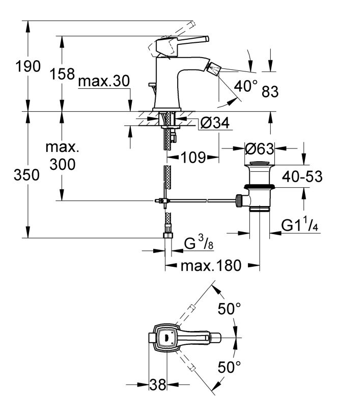 Змішувач для біде Grohe Grandera (23315000)
