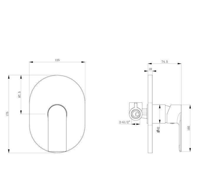 Змішувач для ванни Haiba Alex 003 (Inner) (HB3944)