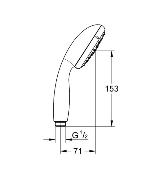 Ручний душ, 3 режими струменя Grohe New Tempesta Classic (28419002)
