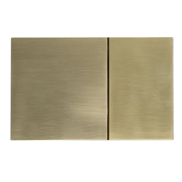 Панель змиву Koer KT-0610-12 240x160x32mmmm пластикова, кнопка квадратна (колір матове золото) (KR6137)