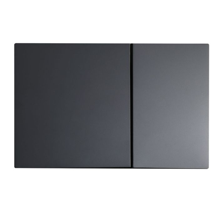 Панель змиву Koer KT-0610-05 240x160x32mmmm пластикова, кнопка квадратна (колір чорний матовий) (KR6136)
