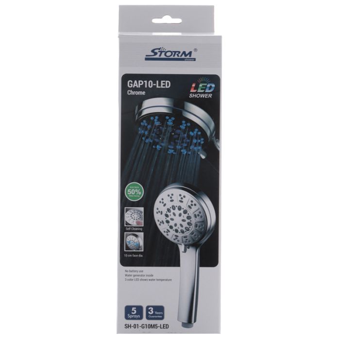 Лійка для душу Storm SH-01-G10M5-LED (ST0002)