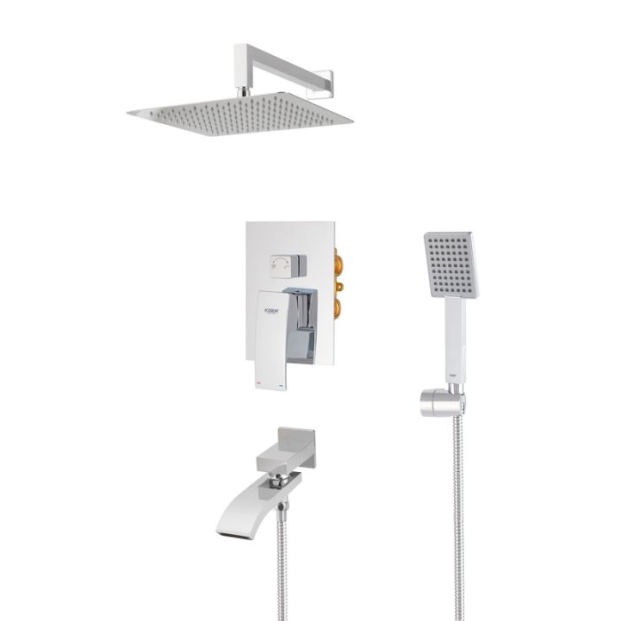 Вбудована душова система із змішувачем Koer KB-66007-01 (Колір хром) (KR3464)
