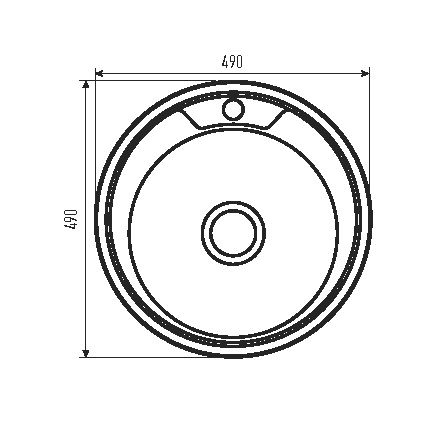 Мийка кухонна Zerix Z490-08-180MD (micro decor) (ZS0558)