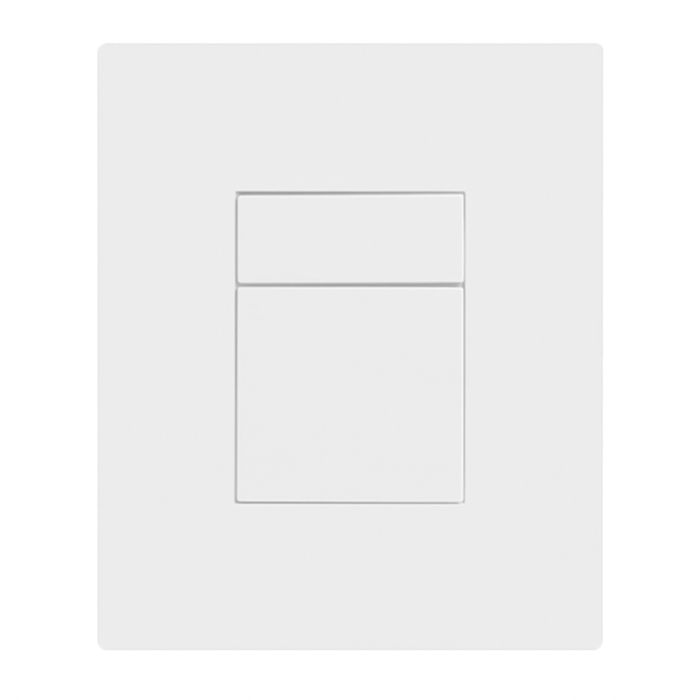 Панель змиву Koer KT-0607-03 157x198x10mm пластикова, кнопка квадратна (колір білий) (KR5714)