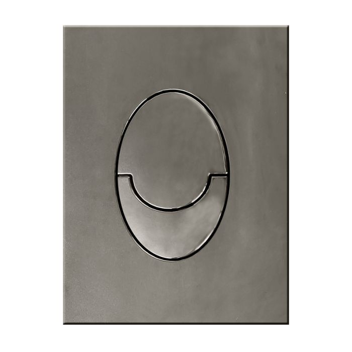 Панель змиву Koer KT-0606-07 157x198x10mm пластикова, кнопка закруглена (колір графіт) (KR5712)