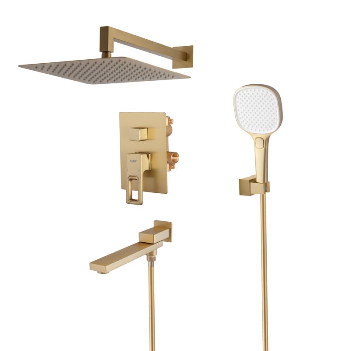Душова система вбудована Koer KB-66009-12 3 функціі (Колір матове золото) (KR5992)
