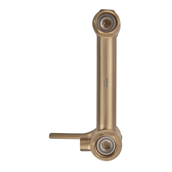 Змішувач настінний з гігієнічним душем Zerix Rex-222 Brushed Gold з нерж.сталі (Колір мат.золото) (ZX6122)