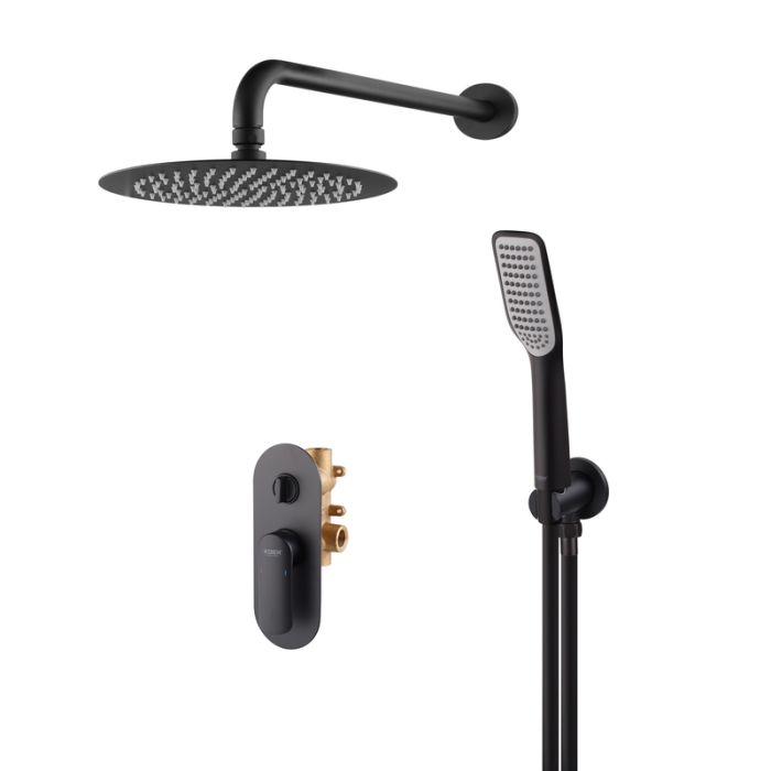 Вбудована душова система Koer KB-62028-05 2 функції (Колір чорний) (KR6009)
