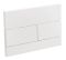 Панель змиву Koer KT-0603-03 240x160x10mm пластикова, кнопка лінійна (колір білий) (KR5318)