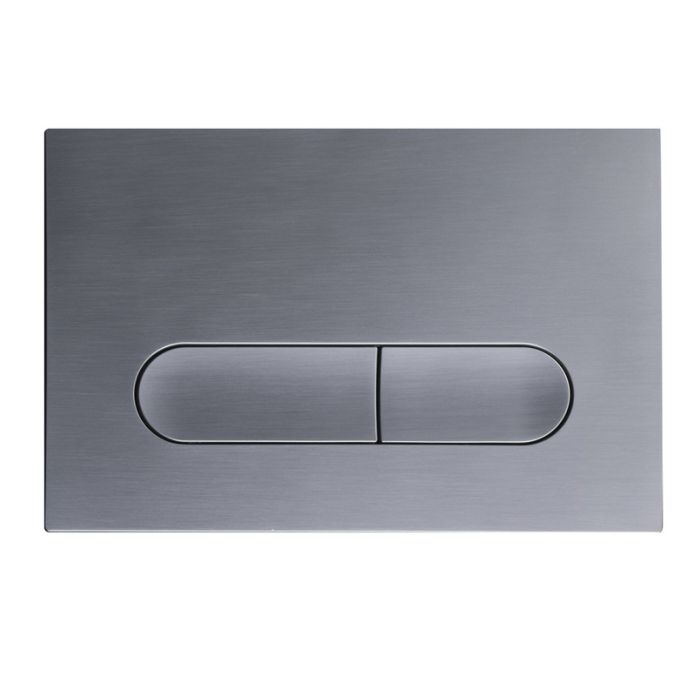 Панель змиву Koer KT-0608-07 240x160x10mm пластикова, кнопка закруглена (колір графіт) (KR6128)