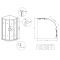 Душова кабіна без піддону Koer SR SC04-90x90x195-TR-02 прозоре скло Easy Clean 5мм SS Color (KR5682)