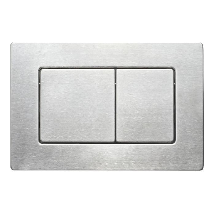 Панель змиву Koer KT-0612-02 240x160x10mm з нержавіючої сталі, кнопка квадратна SUS304 (KR6120)