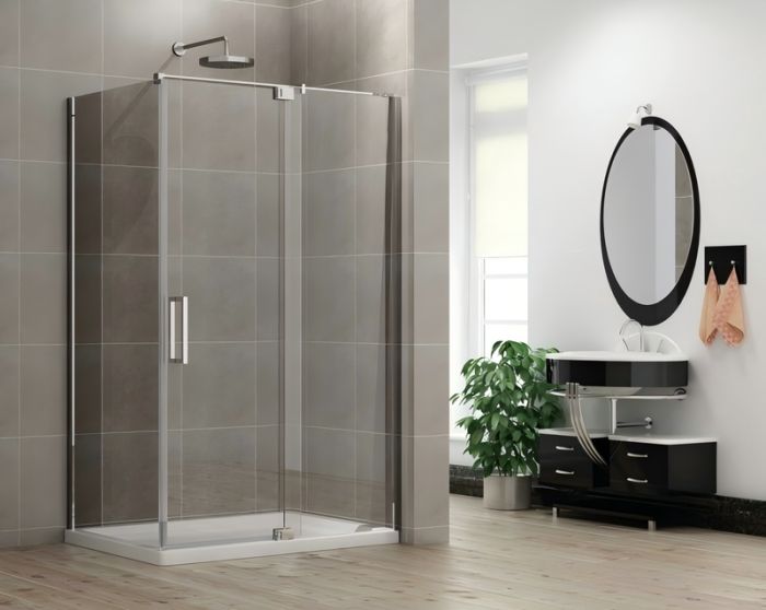 Душова кабіна без піддону Koer SR SC02-100x80x200-TR-01 прозоре скло Easy Clean 8мм, хром (KR5355)
