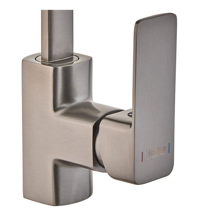 Змішувач для кухні Haiba Kubus 017 Graphite (HB4008)