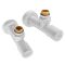 Комплект кранів для рушникосушки кутовий Koer KR.SET.534 WHITE - M1/2''xM1/2'' подовжений (KR5843)