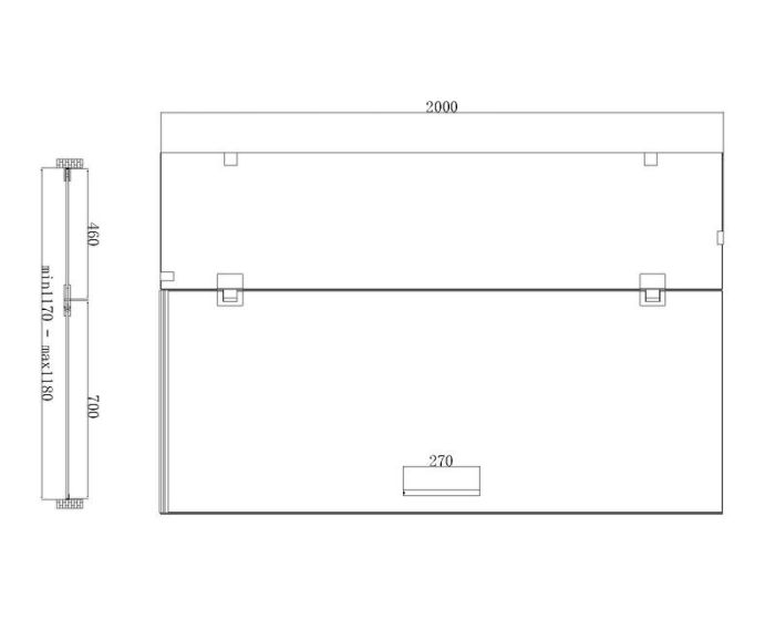 Двері в нішу Koer SR SD04-120x200-TR-01 прозоре скло Easy Clean 10мм, хром (KR5387)