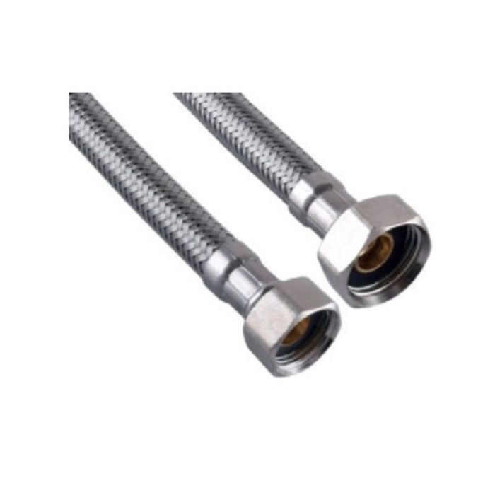 Гнучке підведення Zerix ZHN-02-FF1/2"-080 (нейлонове обплетення, гайки нерж) (ZX5141)