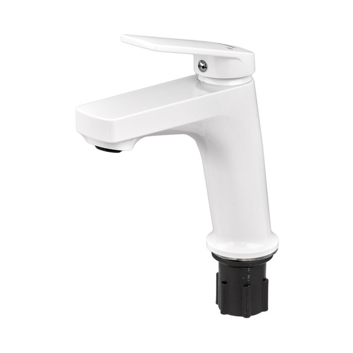 Змішувач для умивальника Plamix Lucas-001 SET White з підведенням (PM0706)