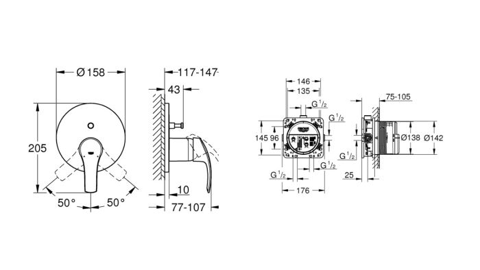 Душова система Grohe Grohtherm SmartControl (26416SC3)