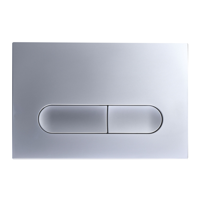 Панель змиву Koer KT-0608-14 240x160x10mm пластикова, кнопка закруглена (колір сатин) (KR6127)
