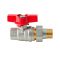 Кран з американкою Koer Extreme KE.227-15 - 1/2" ручка "метелик" червона (KR5765)