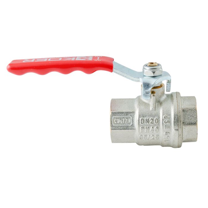Кран кульовий ГГВ Koer Extreme KE.214-20 - 3/4" FF ручка "важіль" червона (KR5745)