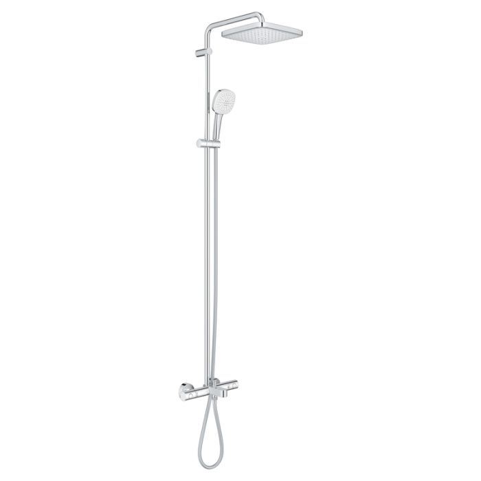 Душова система настінного монтажу з термостатом для ванни Grohe Tempesta System 250 Cube (26691001)