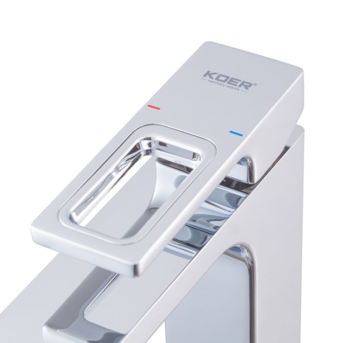 Змішувач для умивальника Koer KB-11009-01 високий (Колір хром) (KR3500)