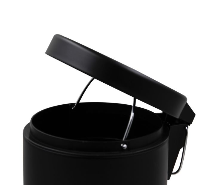 Відро для сміття кругле Zerix Solo-TC0103 Black 3 л колір чорний (ZX5896)