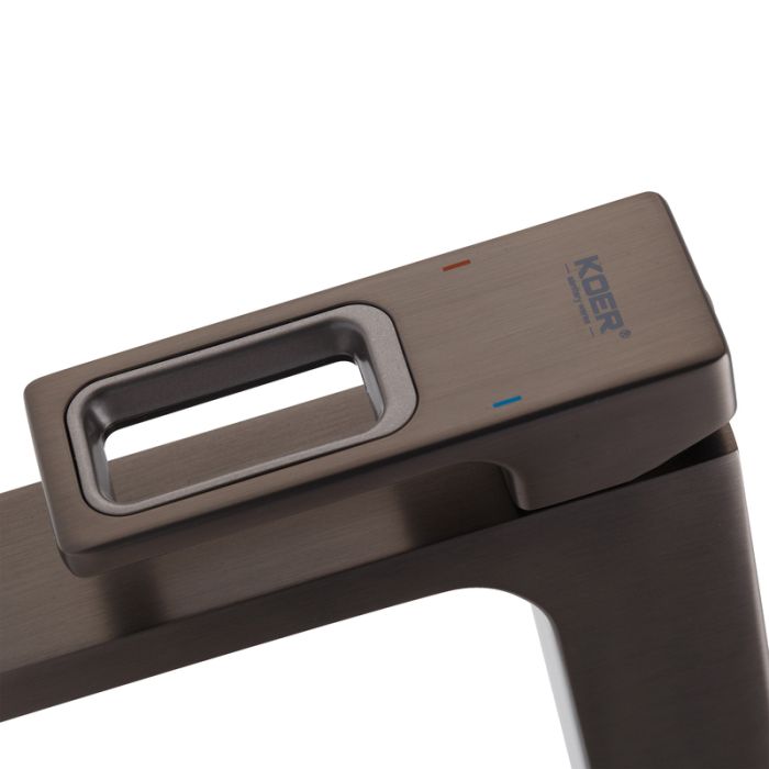 Змішувач для умивальника високий Koer KB-11009-07 (Колір графіт) (KR5978)