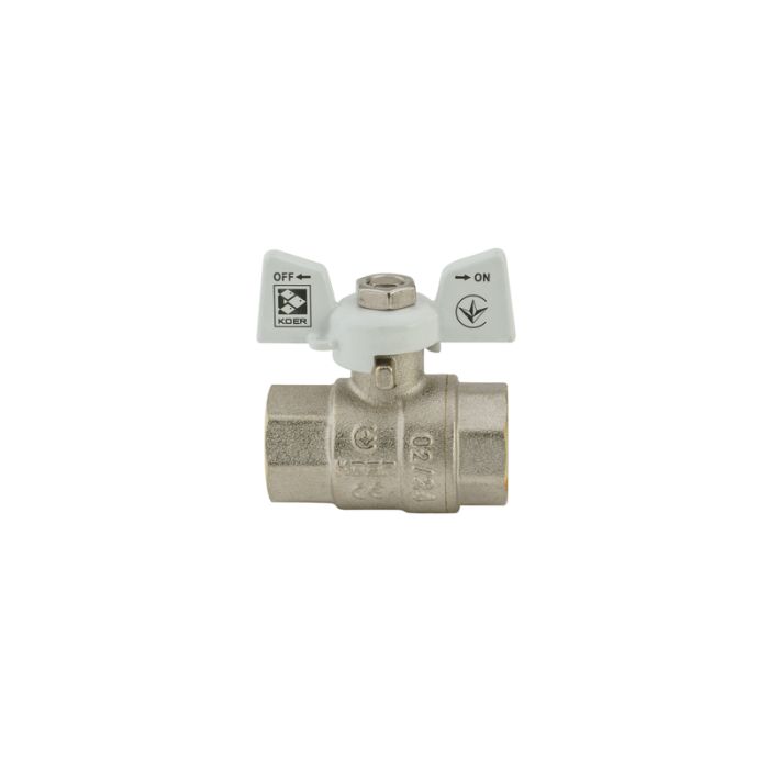 Кран кульовий KOER 1/2" ГГМ (KR.217.W) білий (KR0177)