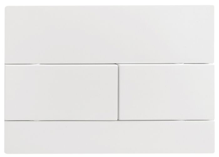 Панель змиву Koer KT-0603-03 240x160x10mm пластикова, кнопка лінійна (колір білий) (KR5318)