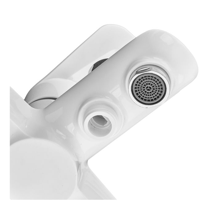 Змішувач для ванни Plamix Rodri-009 Euro Set White (з шлангом, лійкою та кронштейном) (PM0740)