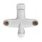 Змішувач для ванни PLAMIX OSCAR-008 EURO SET WHITE (зі шлангом, лійкою та кронштейном) (PM0698)