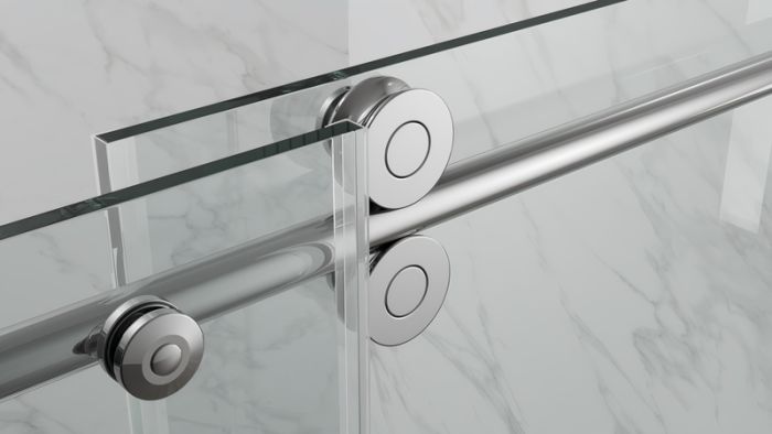 Двері в нішу Koer SR SD06-140x220-TR-01 прозоре скло Easy Clean 8мм, хром (KR5368)