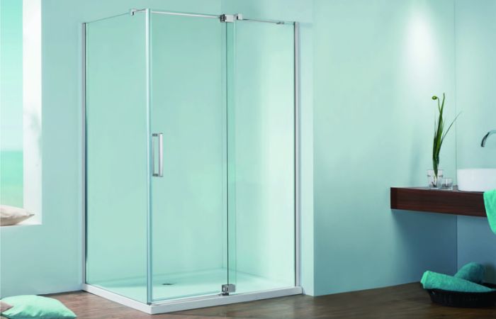 Душова кабіна без піддону Koer SR SC02-100x80x200-TR-01 прозоре скло Easy Clean 8мм, хром (KR5355)