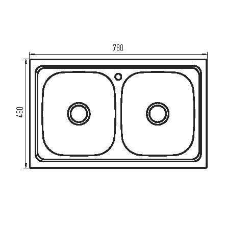 Мийка кухонна Zerix Z7848D-08-180MD Double (micro decor) (ZS0579)