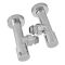 Комплект кранів для рушникосушки кутовий Koer KR.SET.533 - M1/2''xM1/2'' подовжений, хромований (KR5842)