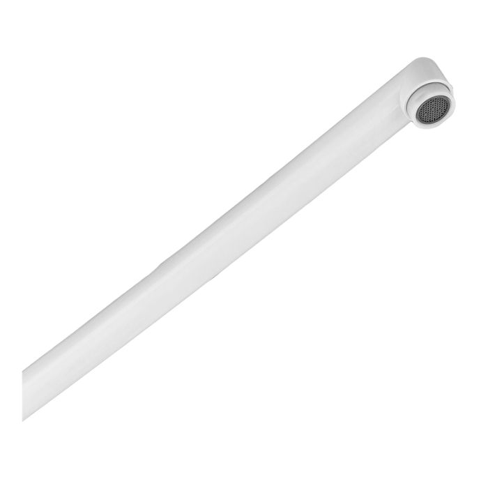 Змішувач для ванни Plamix Kubus-006 Euro Set White (з шлангом, лійкою та кронштейном) (PM0738)