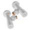 Комплект кранів для рушникосушки кутовий Koer KR.SET.534 WHITE - M1/2''xM1/2'' подовжений (KR5843)