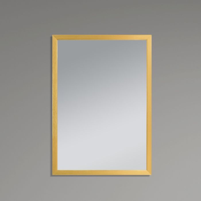 Дзеркало настінне Zerix FONTE MRZ09-70x85-Reverse GOLD прямокутне в золотій рамі (ZX5639)