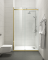 Двері в нішу Koer SR SD01-120x200-TR-12 прозоре скло Easy Clean 8мм, матове золото (KR5377)