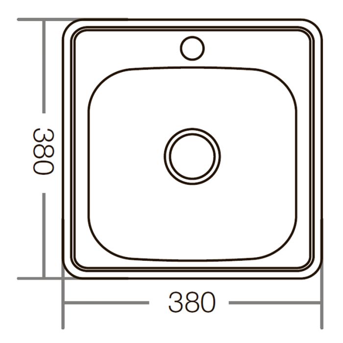 Мийка Zerix Z3838-06-160MD (micro decor) (ZM5574)