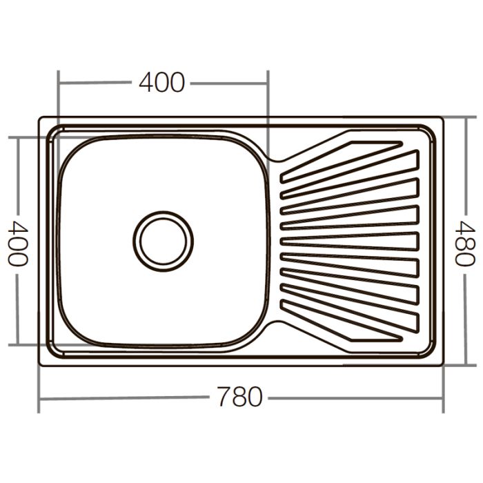 Мийка кухонна ZERIX Z7848-08-180E (satin) (ZX1604)