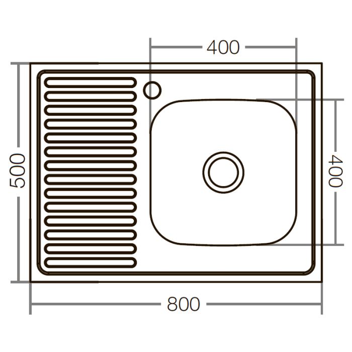 Кухонна мийка накладна Zerix Z8050R-04-160E (Satin) (ZX1615)
