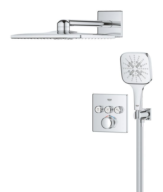 Душова система прихованого монтажу на 3 виходи з термостатом Grohe Grohtherm SmartControl (34864000)