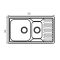 Мийка кухонна Zerix Z7850A-08-180MD Armonia (micro decor) (ZS0577)